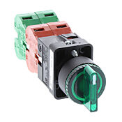 Селекторный переключатель: с пружинным возвратом в центр, 22 мм, 3-позиционный, рукоятка (PN# GCX3282-24L)