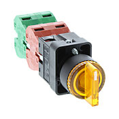 Селекторный переключатель: с пружинным возвратом в центр, 22 мм, 3-позиционный, рукоятка (PN# GCX3283-24L)