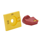 поворотная Рукоятка: пистолет, красная/желтая, для корпусов выключателей Merz ML2 на DIN-рейке (PN# H11R)