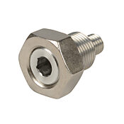 Переходник с наружной резьбой цилиндра: нержавеющая сталь, резьба M18 x 1,5, для цилиндров 50 мм серии H (PN# HMA-50M)