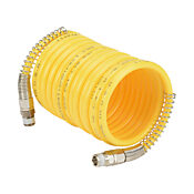Pneumatic Coiled Hose: 0.3125in outside diameter, 1/4in inside diameter (PN# HN14C14-12YEL)