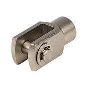 Вилка штока цилиндра: сталь с покрытием, резьба M6 x 1,0, для цилиндров 16 мм серии H (PN# HRC-16M)