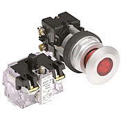 Кнопка 30 мм: нажмите, чтобы заблокировать, потяните, чтобы сбросить, красная (PN # HT8FBRBF3)