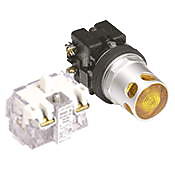 Кнопка 30 мм: без фиксации, желтая (PN# HT8GDYAV3)