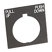 Табличка с легендой: «PULL UP PUSH DOWN» (PN # HT8PP11)