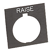 Табличка с легендой: 'RAISE' (PN # HT8SP28)