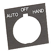 Табличка с легендой: «AUTO OFF HAND» (PN # HT8SP49)