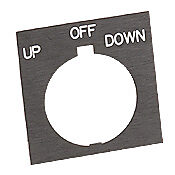Табличка с легендой: 'UP OFF DOWN' (PN # HT8SP54)