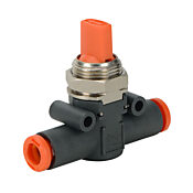 Пневматический быстроразъемный фитинг: встроенный ручной запорный клапан (PN# HVU14-2)