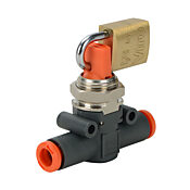 Пневматический быстроразъемный фитинг: встроенный ручной запорный клапан (PN# HVU14-2L)