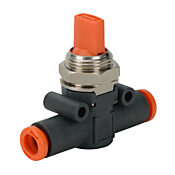 Пневматический быстроразъемный фитинг: встроенный ручной запорный клапан (PN# HVU14-3)