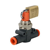 Пневматический быстроразъемный фитинг: встроенный ручной запорный клапан (PN# HVU14-3L)