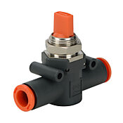 Пневматический быстроразъемный фитинг: встроенный ручной запорный клапан (PN# HVU516-2)