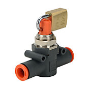 Пневматический быстроразъемный фитинг: встроенный ручной запорный клапан (PN# HVU516-2L)