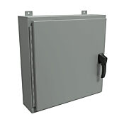 Корпус: 24 x 24 x 6 дюймов, настенное крепление, углеродистая сталь (PN# HW24246GYHK)