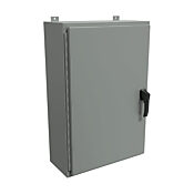 Корпус: 36 x 24 x 10 дюймов, настенное крепление, углеродистая сталь (PN# HW362410GYHK)