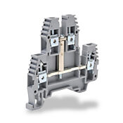 Винтовая двухуровневая проходная клеммная колодка: 20 шт/уп, серые, 26-10 AWG (PN# KN-D10X)