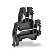 Винтовая двухуровневая проходная клеммная колодка: 100 шт/уп, черные, 26-12 AWG (PN# KN-D12BLK)