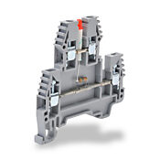 Винтовая двухуровневая проходная клеммная колодка: 20 шт/уп, серые, 26-12 AWG (PN# KN-D12LED-110DC)