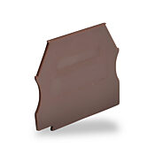 Торцевая крышка клеммной колодки: 10 шт/уп, для клеммных колодок серии KN-T12–KN-T6 (PN# KN-ECT6BRN)