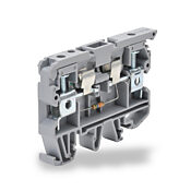 Клеммная колодка с винтовой защитой цепи: 25 шт/уп, серые, 26-8 AWG (PN# KN-F10L110DC)