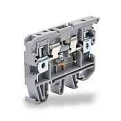 Клеммная колодка с винтовой защитой цепи: 25 шт/уп, серые, 26-8 AWG (PN# KN-F10L24AC)