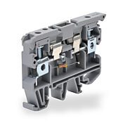 Клеммная колодка с винтовой защитой цепи: 10 шт/уп, серые, 26-8 AWG (PN# KN-F10L24AC-10)