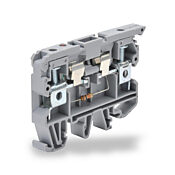 Клеммная колодка с винтовой защитой цепи: 25 шт/уп, серые, 26-8 AWG (PN# KN-F10L24DC)