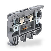 Клеммная колодка с винтовой защитой цепи: 10 шт/уп, серые, 26-8 AWG (PN# KN-F10L24DC-10)