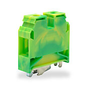 Клеммная колодка с винтовым заземлением: 10 шт. в упаковке, зеленый и желтый, 12-2 AWG (PN# KN-G2-10)