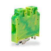 Клеммная колодка с винтовым заземлением: 10 шт. в упаковке, зеленый и желтый, 12-4 AWG (PN# KN-G4-10)