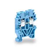 Винтовая мини-одноуровневая проходная клеммная колодка: 100 шт/уп, синяя, 26-12 AWG (PN# KN-M12BLU)