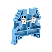 Винтовая одноуровневая проходная клеммная колодка: 25 шт/уп, синяя, 26-10 AWG (PN# KN-T10BLU-25)