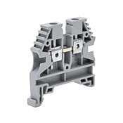 Винтовая одноуровневая проходная клеммная колодка: 25 шт/уп, серые, 26-10 AWG (PN# KN-T10GRY-25)