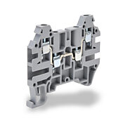 Одноуровневая проходная клеммная колодка с винтовой общей точкой: 100 шт/уп, серые, 26-12 AWG (PN# KN-T12SP4)