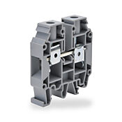 Винтовая одноуровневая проходная клеммная колодка: 25 шт/уп, серые, 12-4 AWG (PN# KN-T4GRY-25)