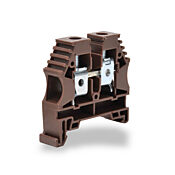 Винтовая одноуровневая проходная клеммная колодка: 100 шт/уп, коричневые, 16-6 AWG (PN# KN-T6BRN)