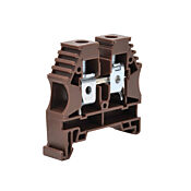 Винтовая одноуровневая проходная клеммная колодка: 25 шт/уп, коричневые, 16-6 AWG (PN# KN-T6BRN-25)