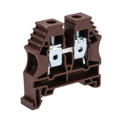 Винтовая одноуровневая проходная клеммная колодка: 50 шт/уп, коричневые, 16-6 AWG (PN# KN-T6BRN-50)