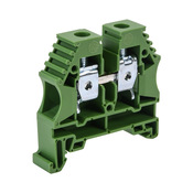 Винтовая одноуровневая проходная клеммная колодка: 50 шт/уп, зеленые, 16-6 AWG (PN# KN-T6GRN-50)