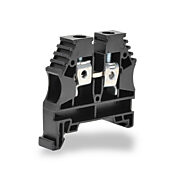 Винтовая одноуровневая проходная клеммная колодка: 100 шт/уп, черные, 26-8 AWG (PN# KN-T8BLK)