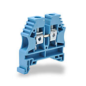 Винтовая одноуровневая проходная клеммная колодка: 100 шт/уп, синяя, 26-8 AWG (PN# KN-T8BLU)