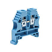 Винтовая одноуровневая проходная клеммная колодка: 25 шт/уп, синяя, 26-8 AWG (PN# KN-T8BLU-25)