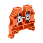 Винтовая одноуровневая проходная клеммная колодка: 20 шт/уп, оранжевого цвета, 26-8 AWG (PN# KN-T8ORG-20)