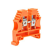 Винтовая одноуровневая проходная клеммная колодка: 25 шт/уп, оранжевого цвета, 26-8 AWG (PN# KN-T8ORG-25)