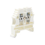 Винтовая одноуровневая проходная клеммная колодка: 25 шт/уп, белые, 26-8 AWG (PN# KN-T8WHT-25)