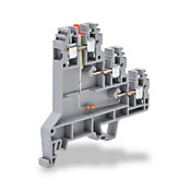 Винтовая трехуровневая клеммная колодка датчика: 20 шт/уп, серые, 24-12 AWG (PN# KN-TL14SLN)