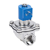Электромагнитный клапан GC Valves для питьевой воды: 2-ходовой (2-ходовой), корпус из нержавеющей стали 316 (PN# NS201YF02C7FG9)