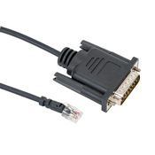 Коммуникационный кабель: 15-контактный штекер D-shell на 6-контактный разъем RJ11, длина кабеля 2 м/6,6 фута (PN# OP-3CBL)