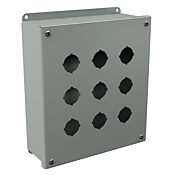 Корпус кнопки: 10 x 9 x 3 дюйма, настенное крепление, углеродистая сталь (PN# PB9)